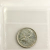 1955 Double 1955 Canada 25-cents ICCS Certified AU50