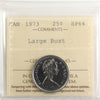 1973 Large Bust Canada 25-cents ICCS Certified SP-64