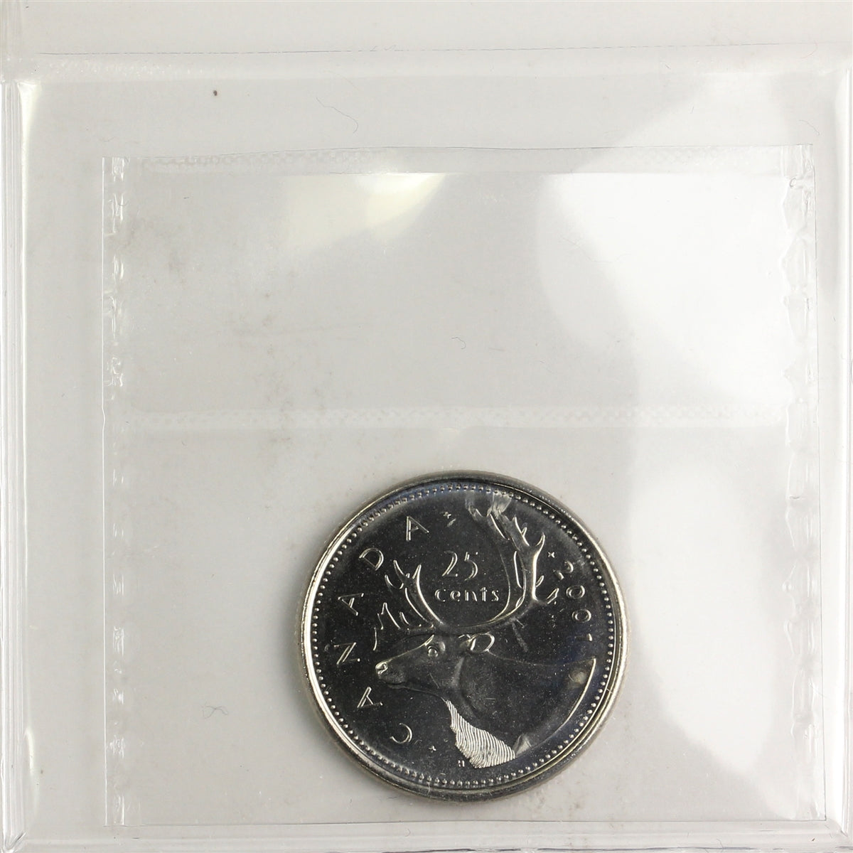 2001P Caribou Canada 25-cents ICCS Certified MS64