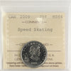 2009 Speed Skating Canada 25-cents ICCS Certified MS64