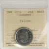 2011 Falcon Canada 25-cents ICCS Certified MS64