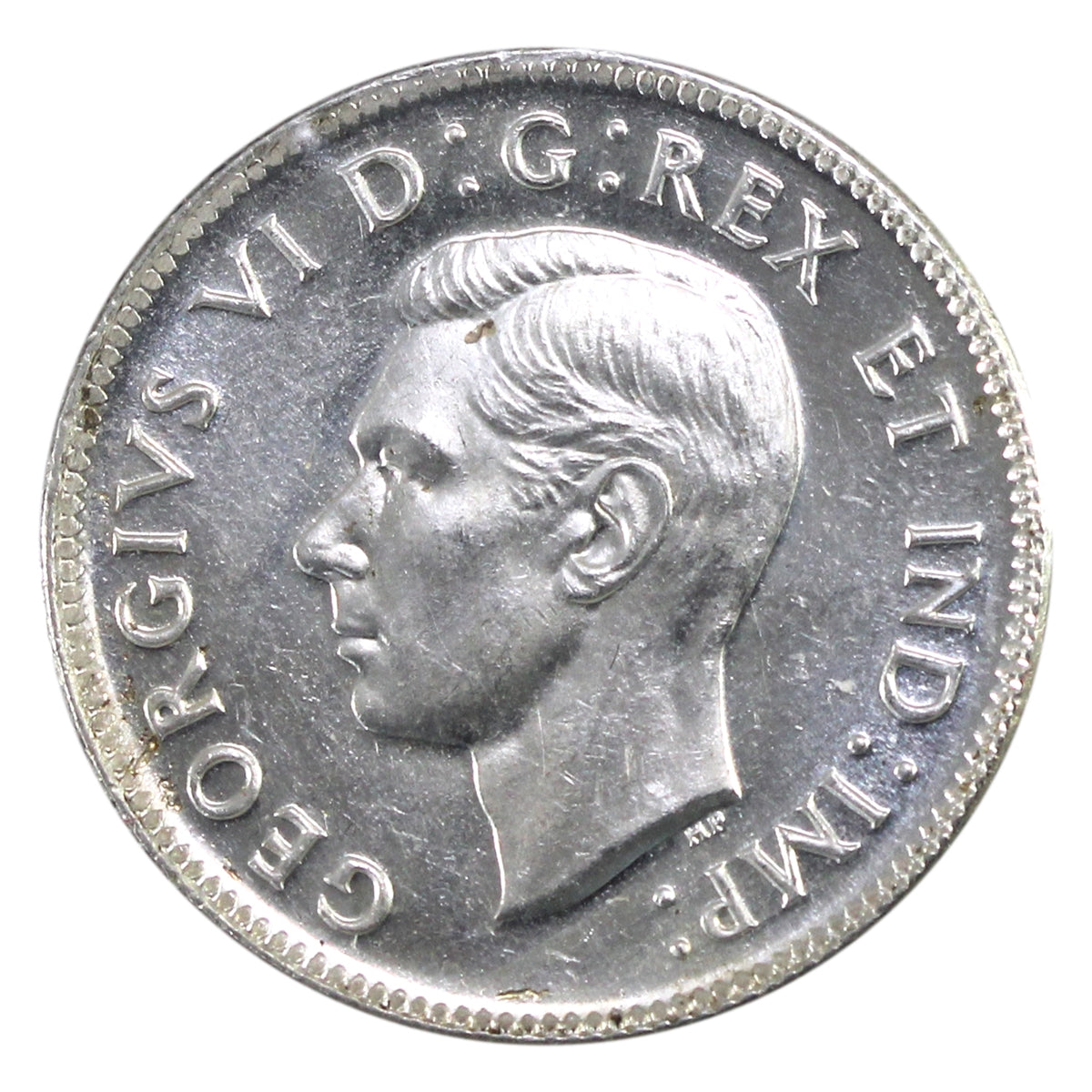 1945 Canada 25-cents UNC+ (MS62) Cameo