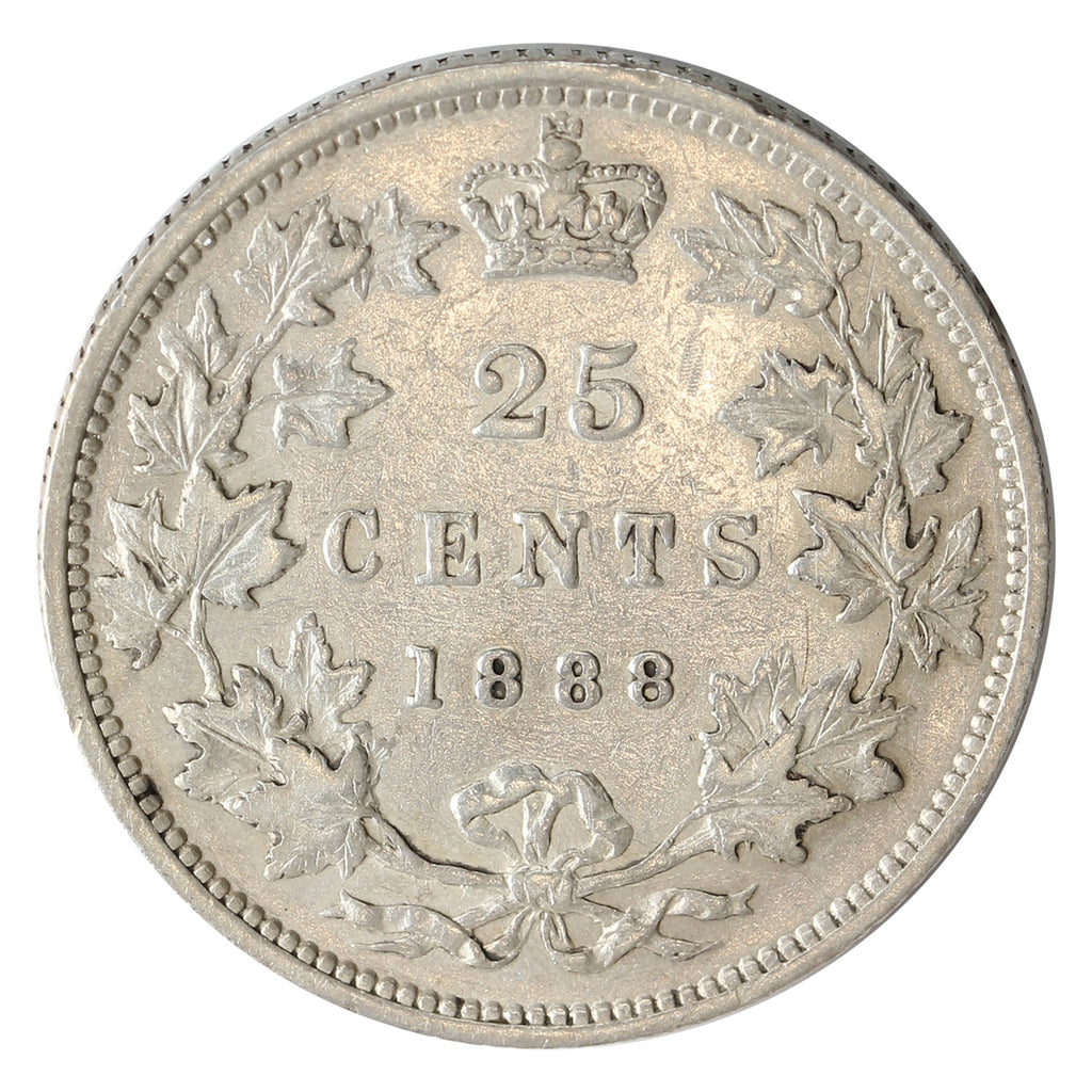 1888 Canada 25-cents Extra Fine (EF40) $