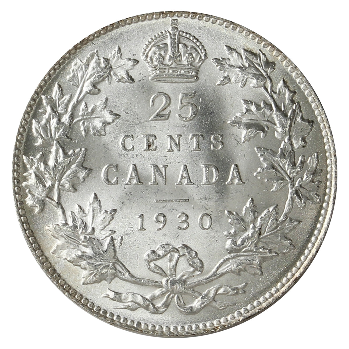 1930 Canada 25-cents Brilliant Uncirculated (MS63) $