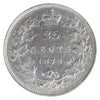 1872H Obv. 2 Canada 25-cents ICCS Certified AU-50