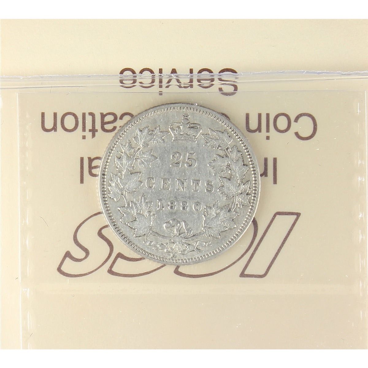 1880H Narrow/Wide O Canada 25-cents ICCS Certified F15
