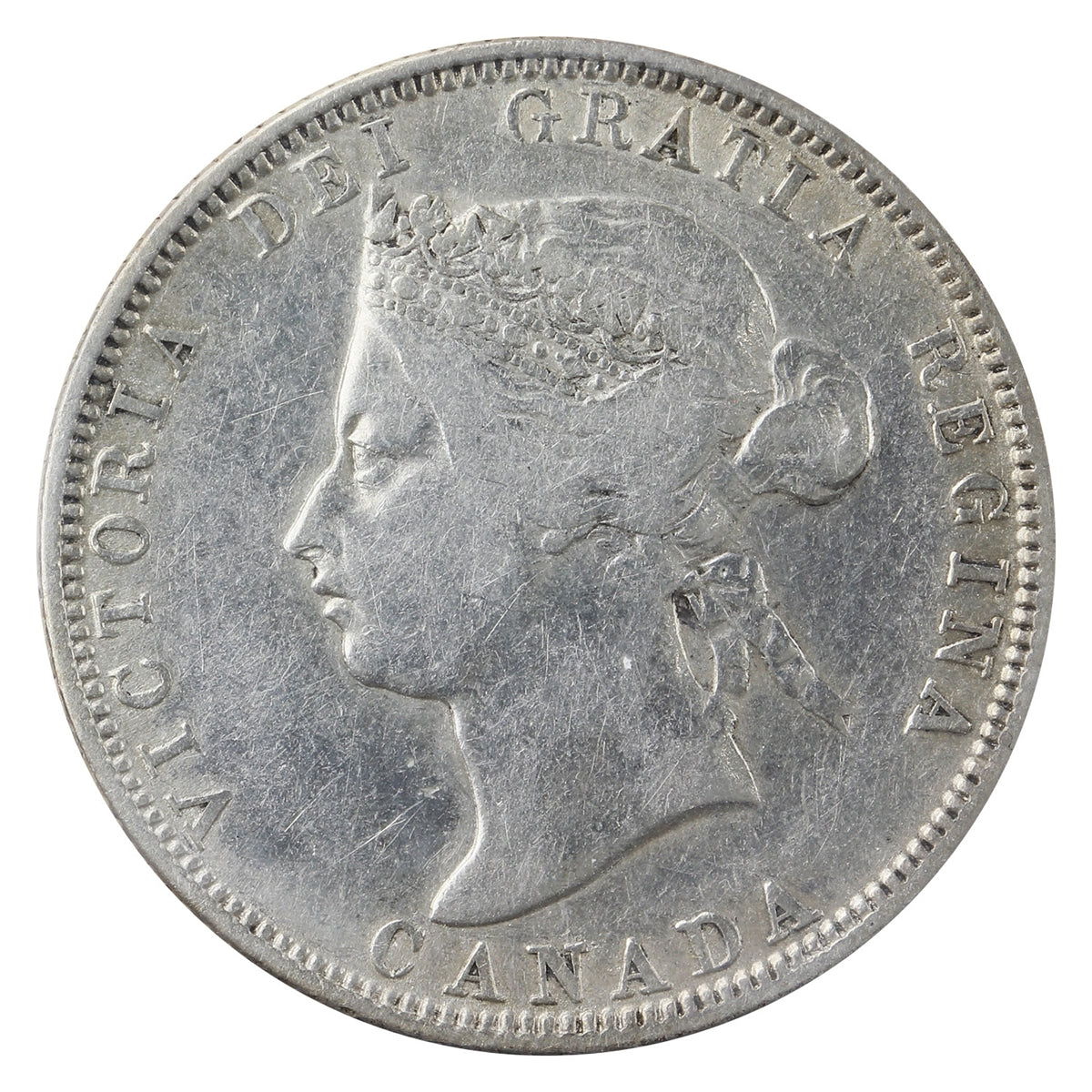 1880H Narrow/Wide O Canada 25-cents ICCS Certified F15