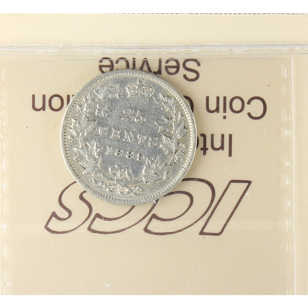 1889 Canada 25-cents ICCS Certified F12