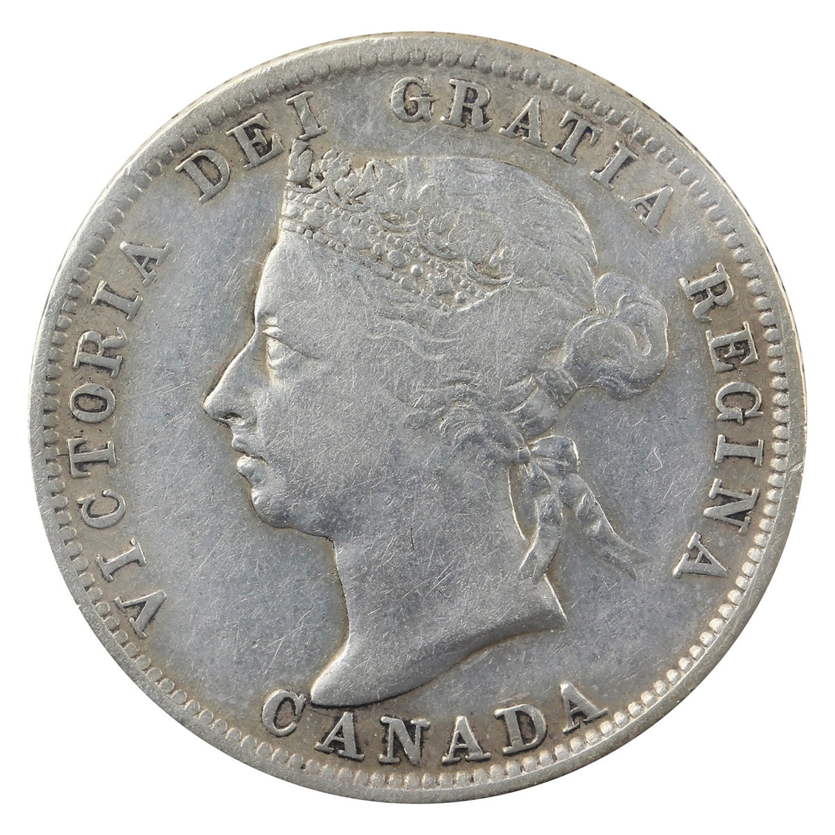 1889 Canada 25-cents ICCS Certified F12