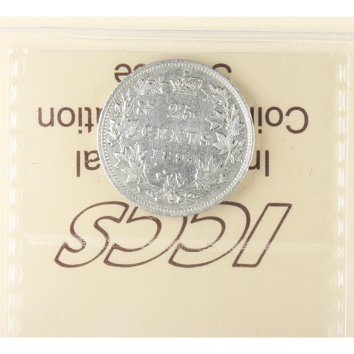 1894 Canada 25-cents ICCS Certified VF30