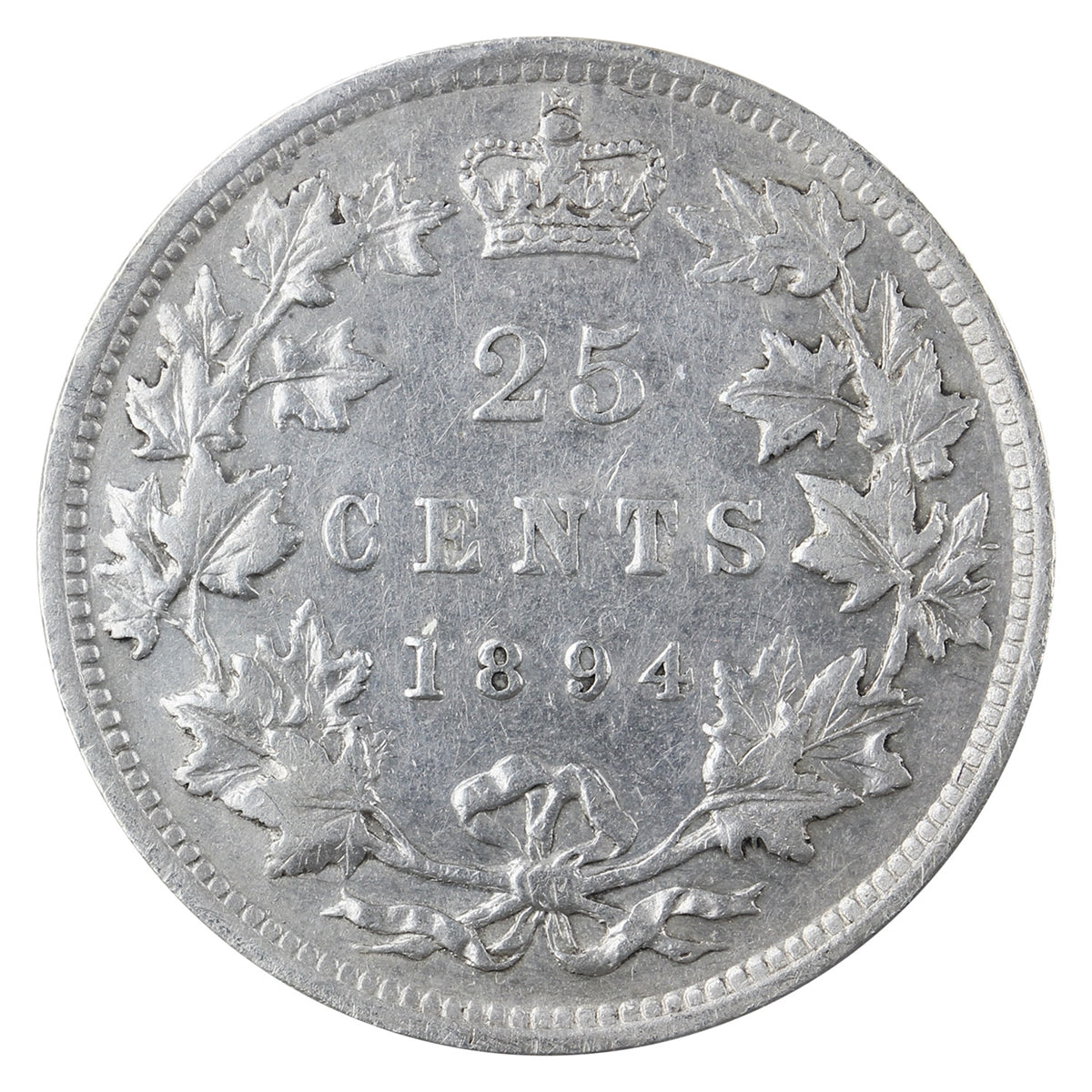 1894 Canada 25-cents ICCS Certified VF30