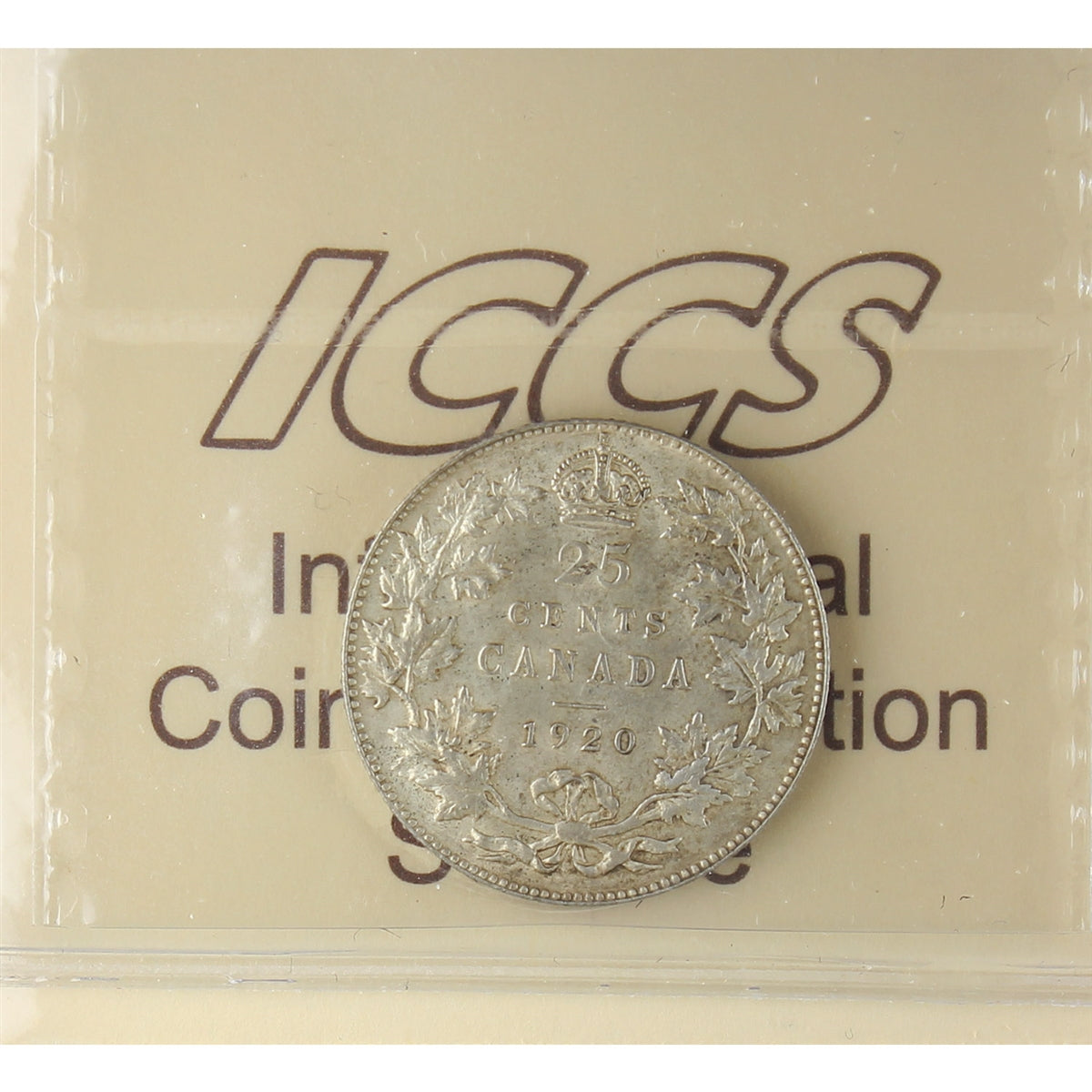 1920 Canada 25-cents ICCS Certified MS62 (XZD 174)