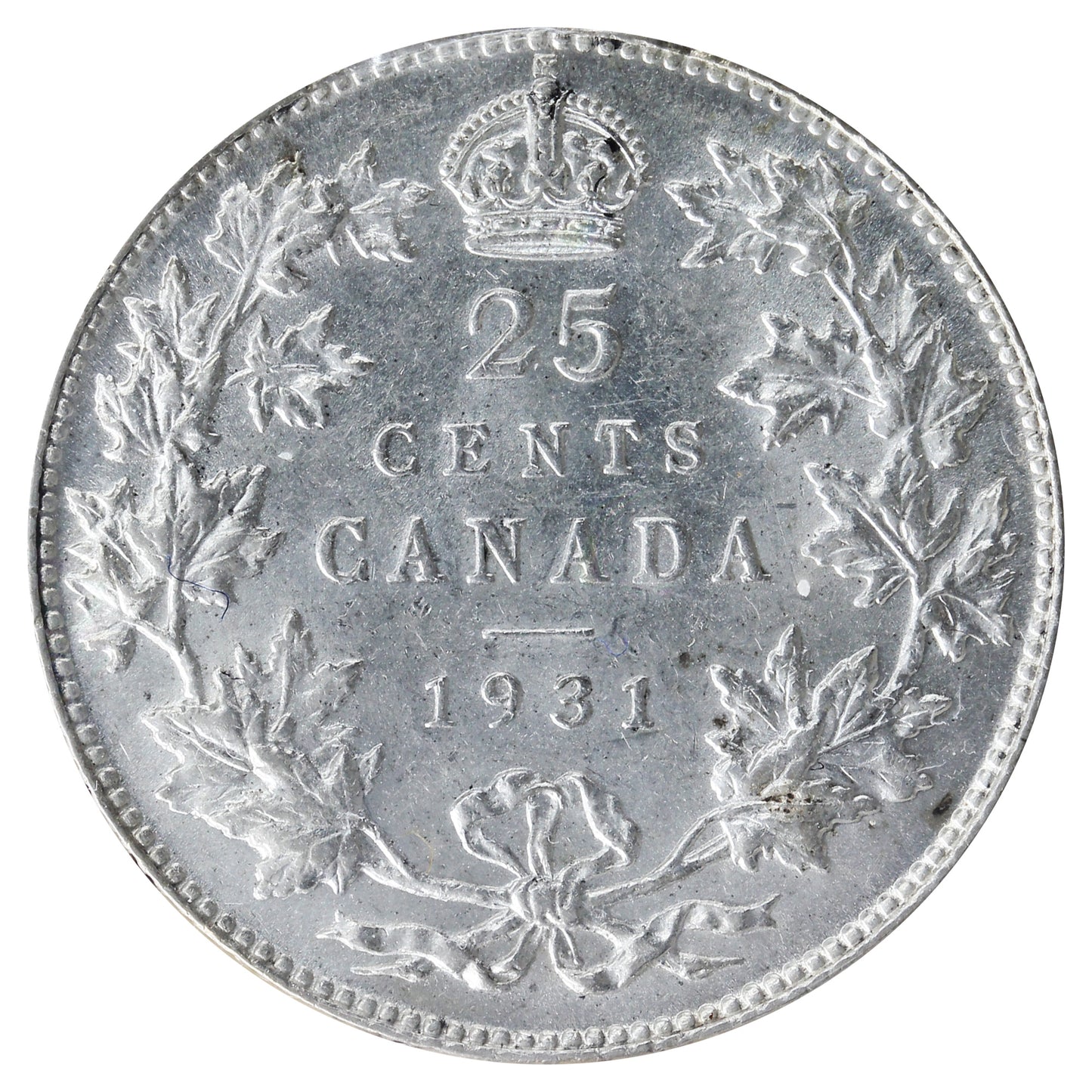 1931 Canada 25-cents ICCS Certified MS62 (XXR 599)