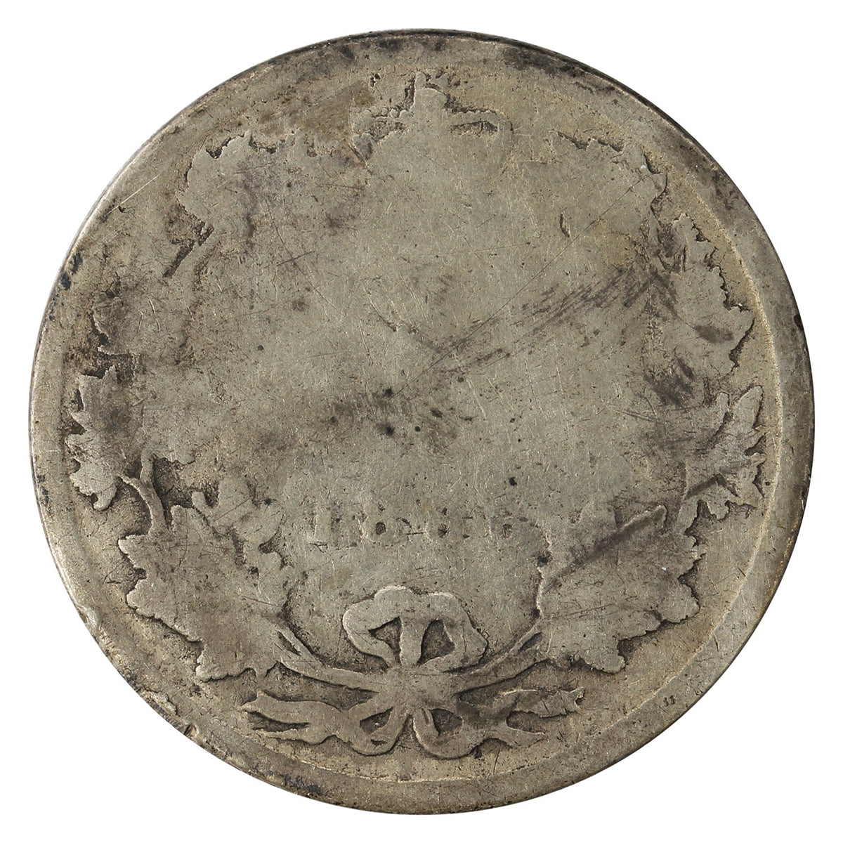 1886 Normal 6 Obv. 5 LBE Canada 25-cents About Good $