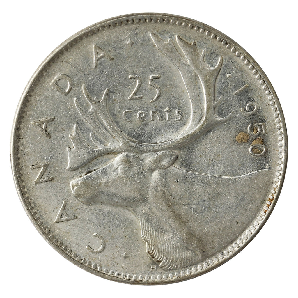 1950 Canada 25-cents F-VF (F15)