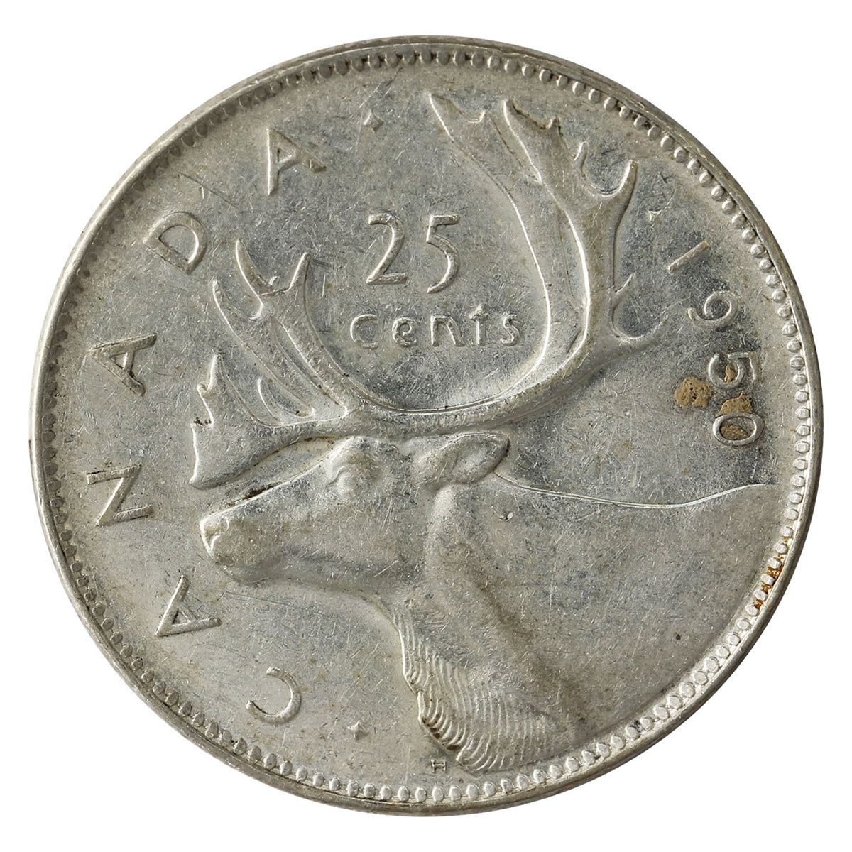 1950 Canada 25-cents F-VF (F15)