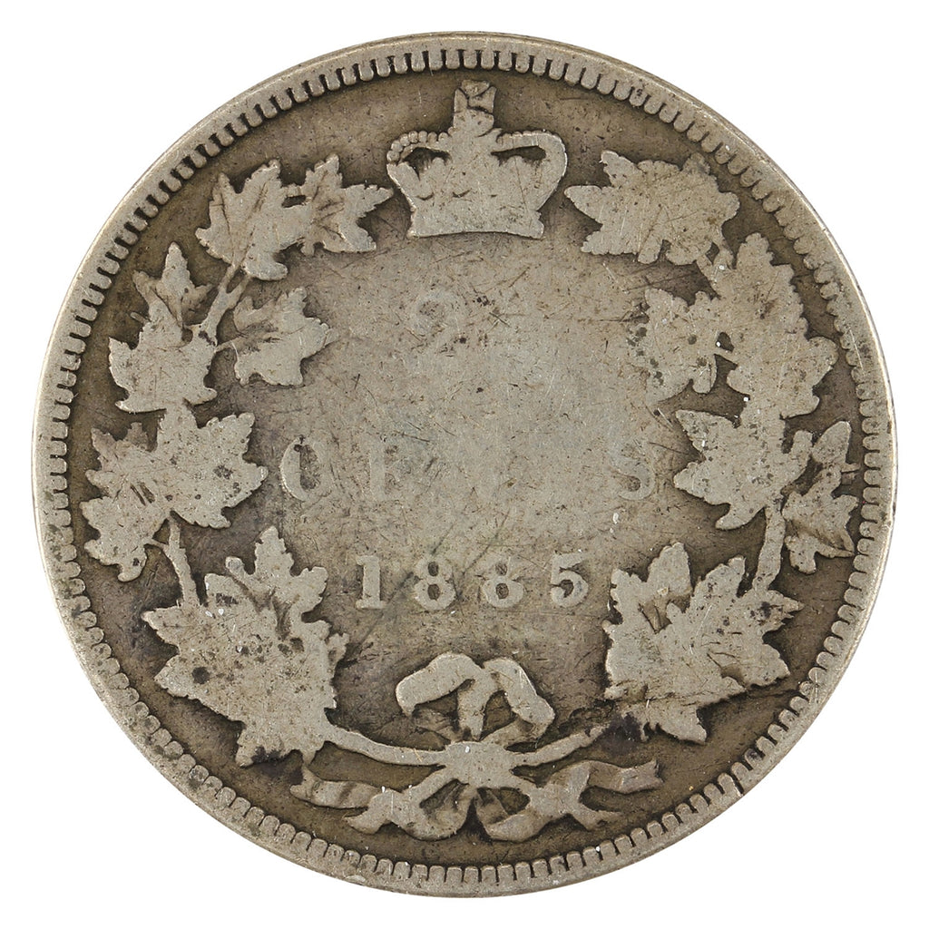 1885 Straight Top 5 Canada 25-cents About Good (AG3) $