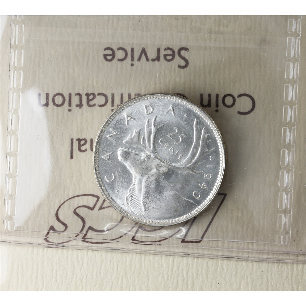 1940 Canada 25-cents ICCS Certified MS65 (TT 513)
