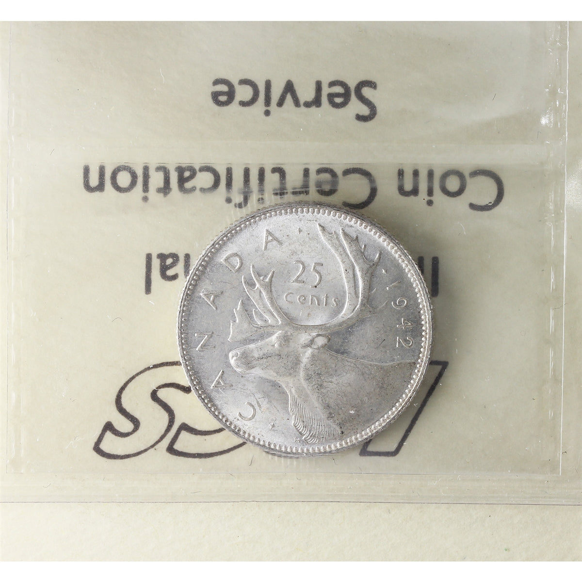 1942 Canada 25-cents ICCS Certified MS65 (XVI 065)