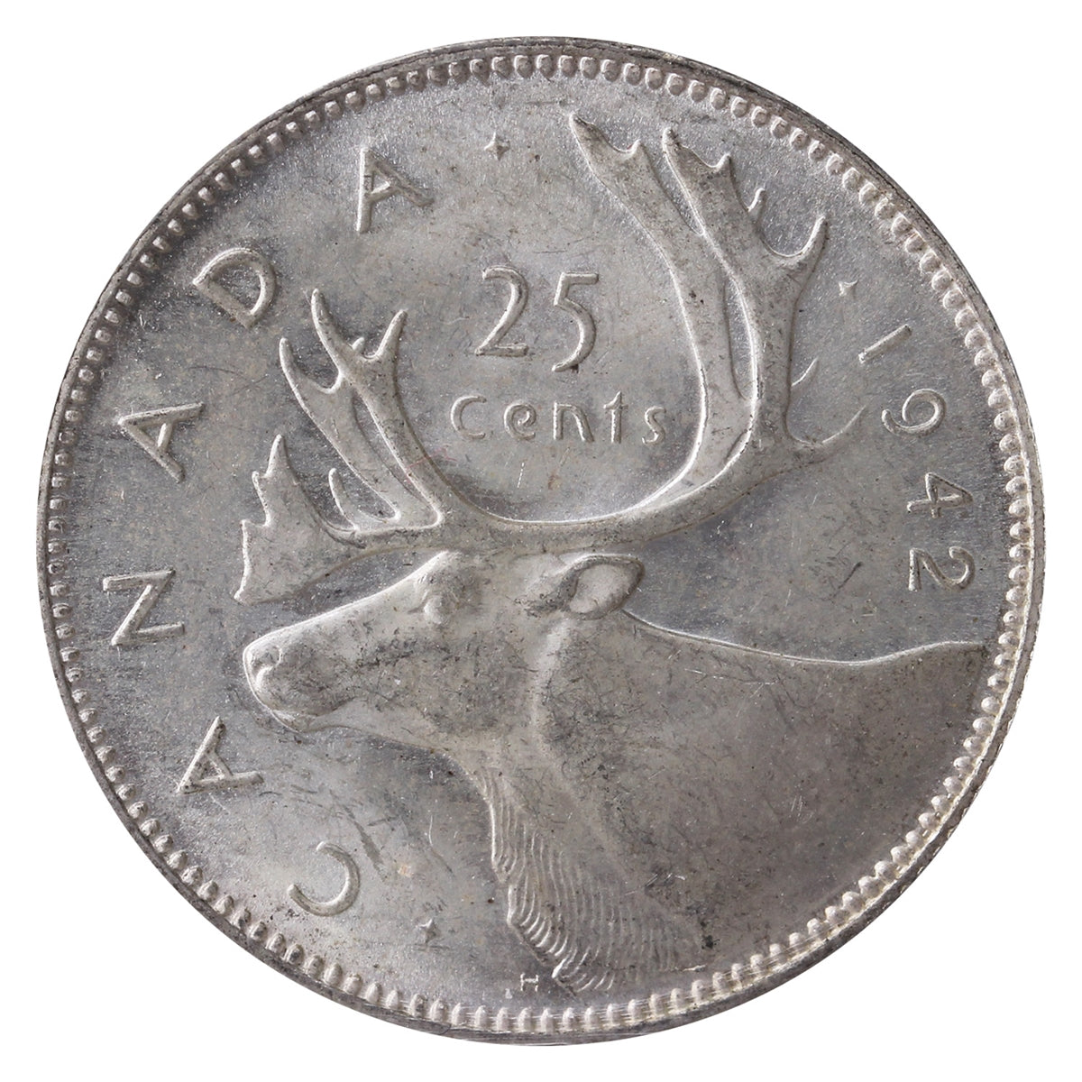 1942 Canada 25-cents ICCS Certified MS65 (XVI 065)