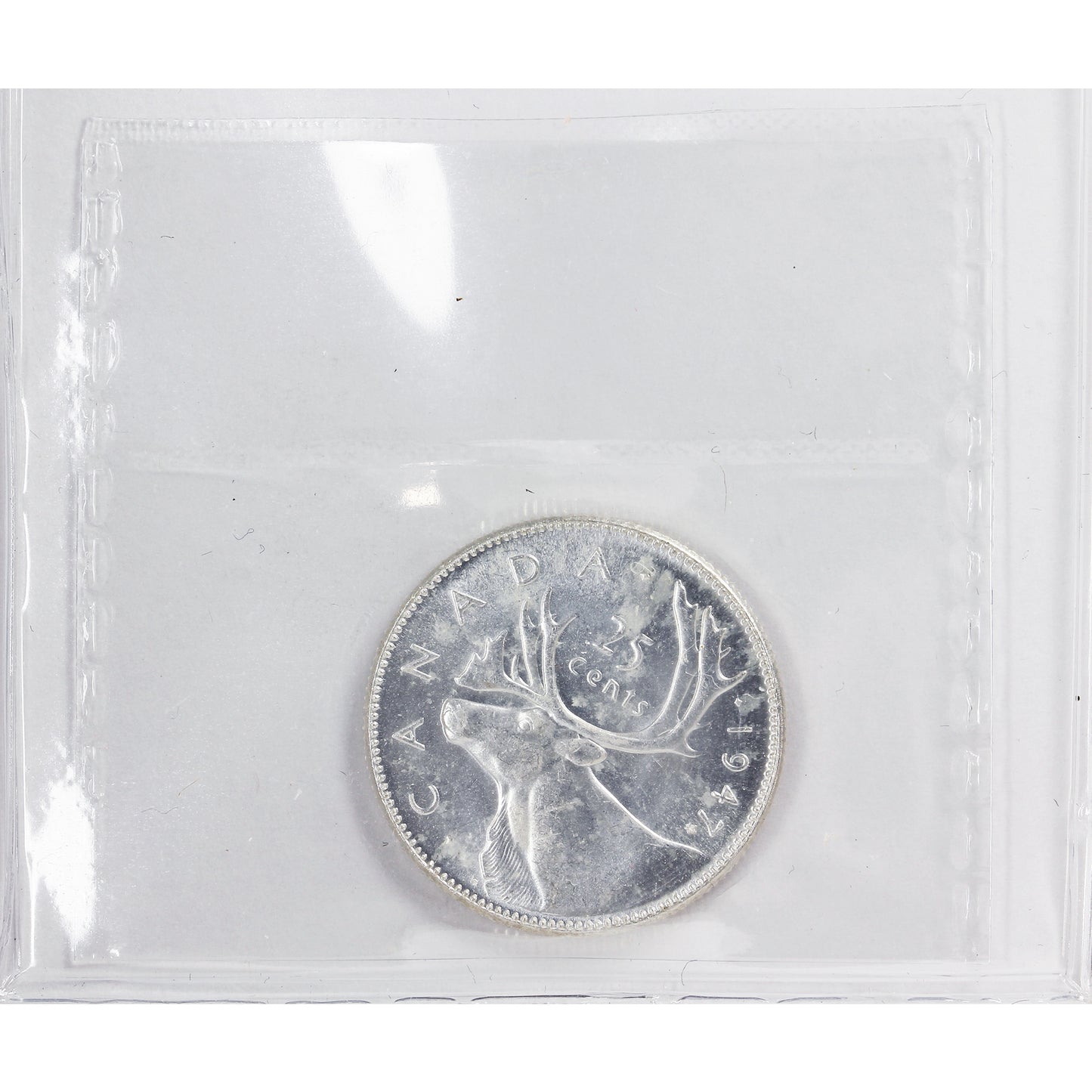 1947 Maple Leaf Canada 25-cents ICCS Certified MS65 (XCZ 823)