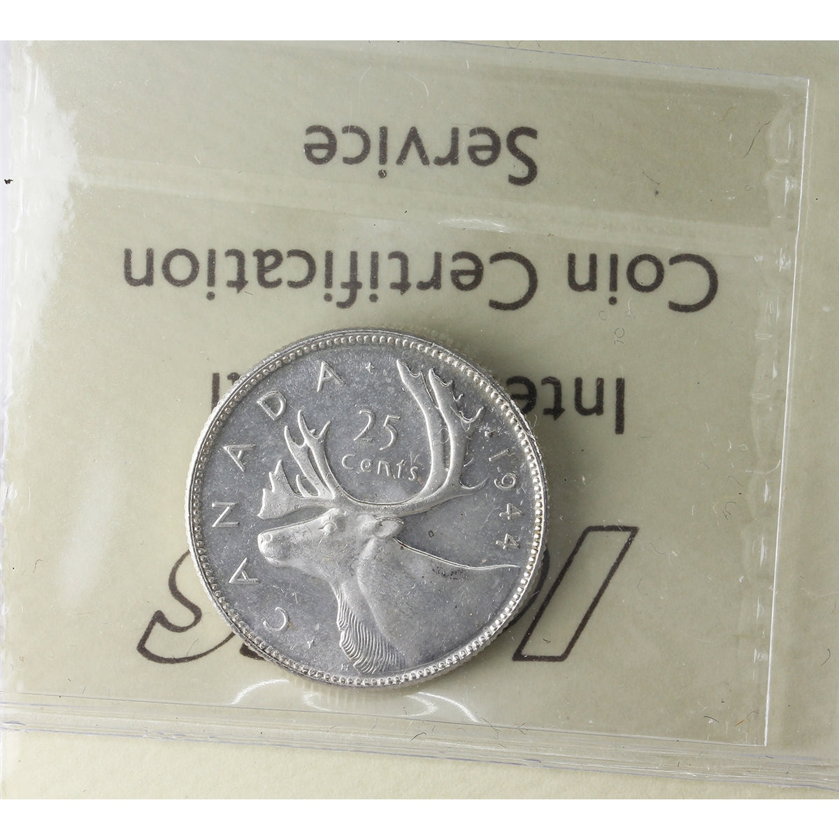 1944 Canada 25-cents ICCS Certified MS64