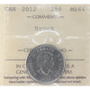 2012 Brock Canada 25-cents ICCS Certified MS64