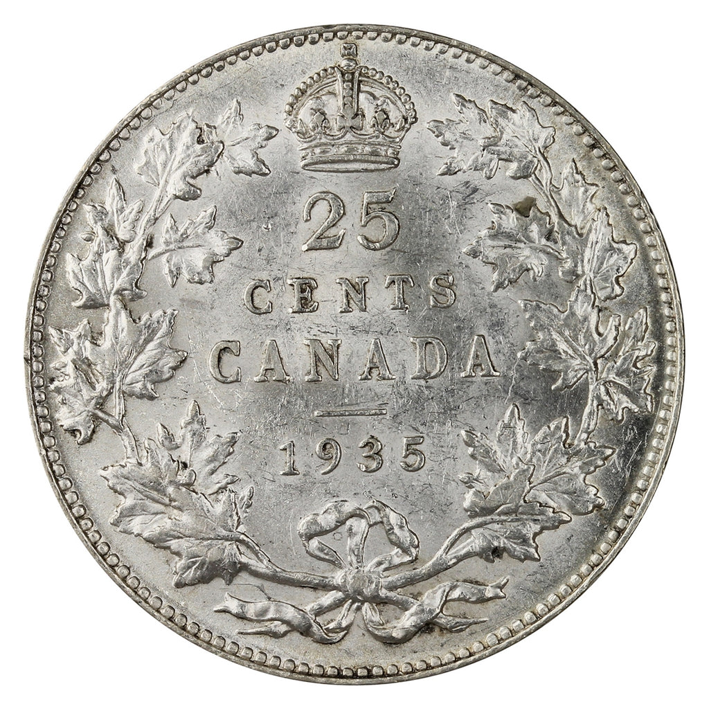 1935 Canada 25-cents EF-AU (EF45) $