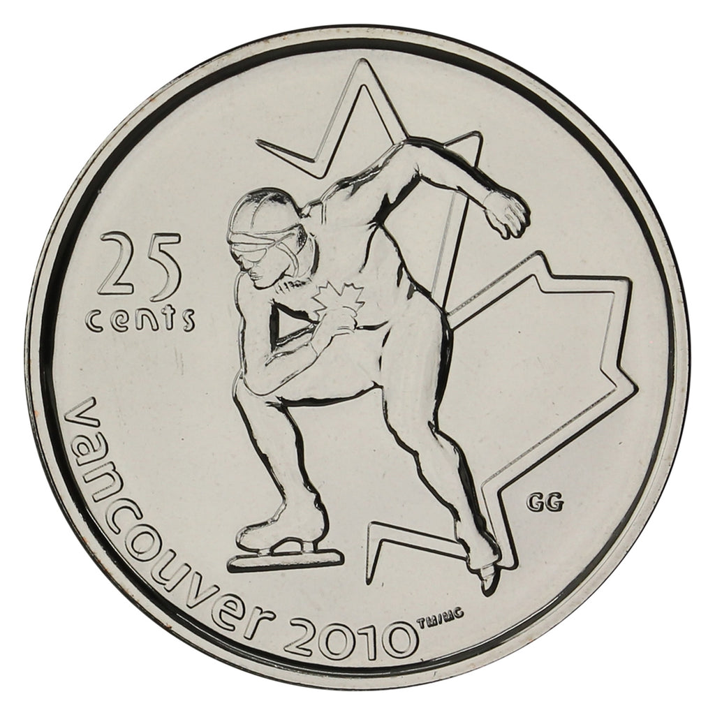 2009 Speed Skating Canada 25-cents Proof Like