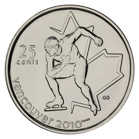 2009 Speed Skating Canada 25-cents Proof Like