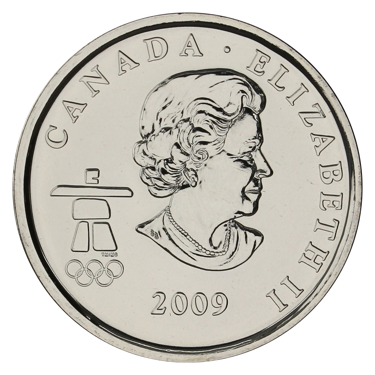 2009 Speed Skating Canada 25-cents Proof Like