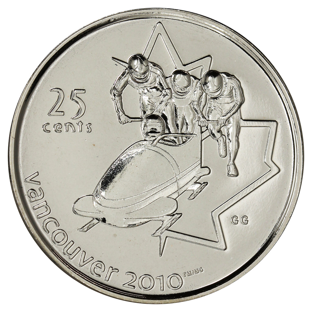 2008 Bobsleigh Canada 25-cents Proof Like