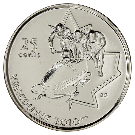2008 Bobsleigh Canada 25-cents Proof Like