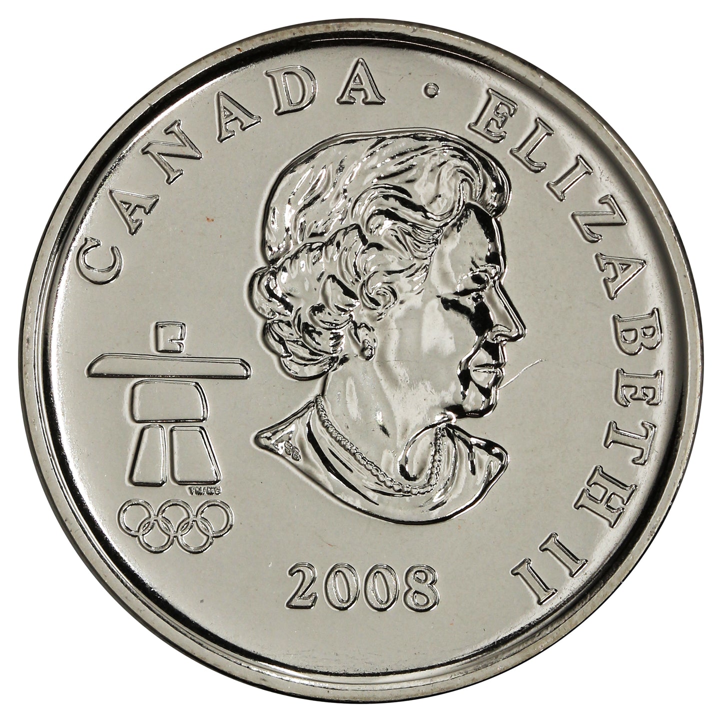 2008 Bobsleigh Canada 25-cents Proof Like
