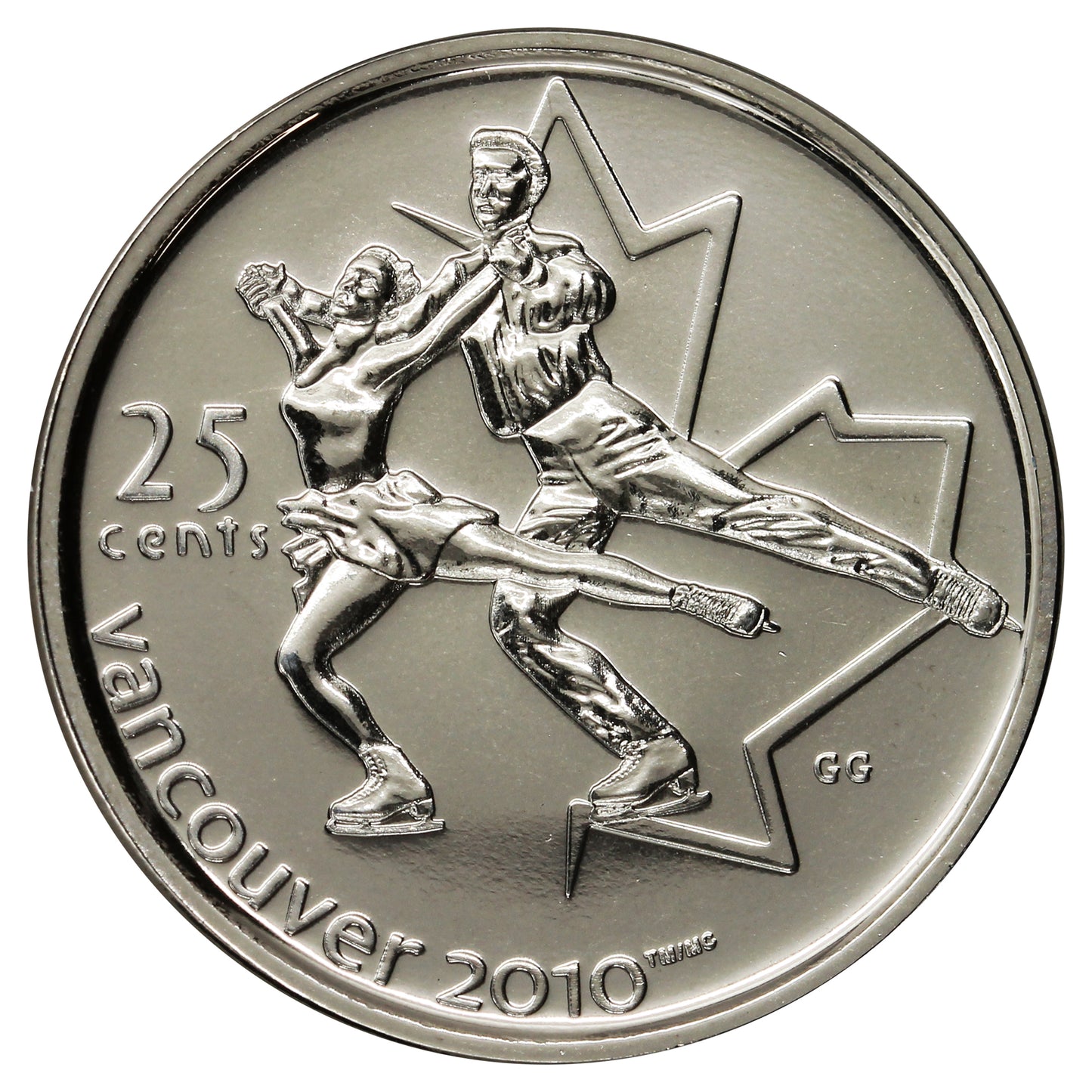 2008 Figure Skating Canada 25-cents Proof Like