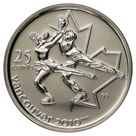 2008 Figure Skating Canada 25-cents Proof Like
