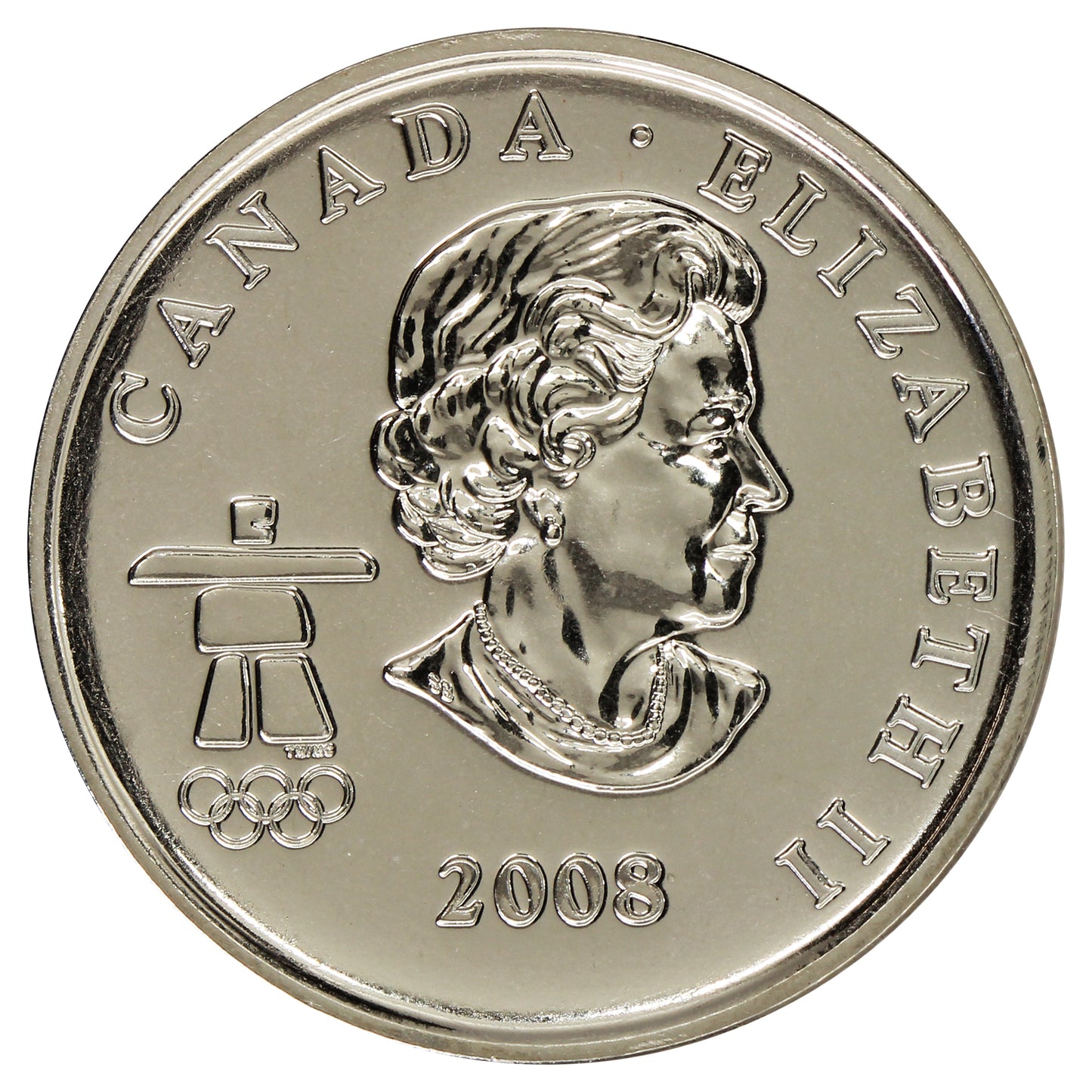 2008 Snowboarding Canada 25-cents Proof Like