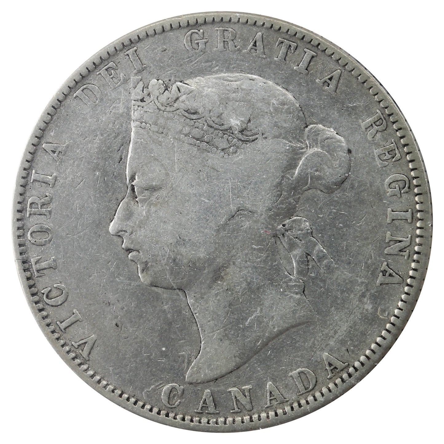 1871H Obv. 2 Canada 25-cents ICCS Certified VG8