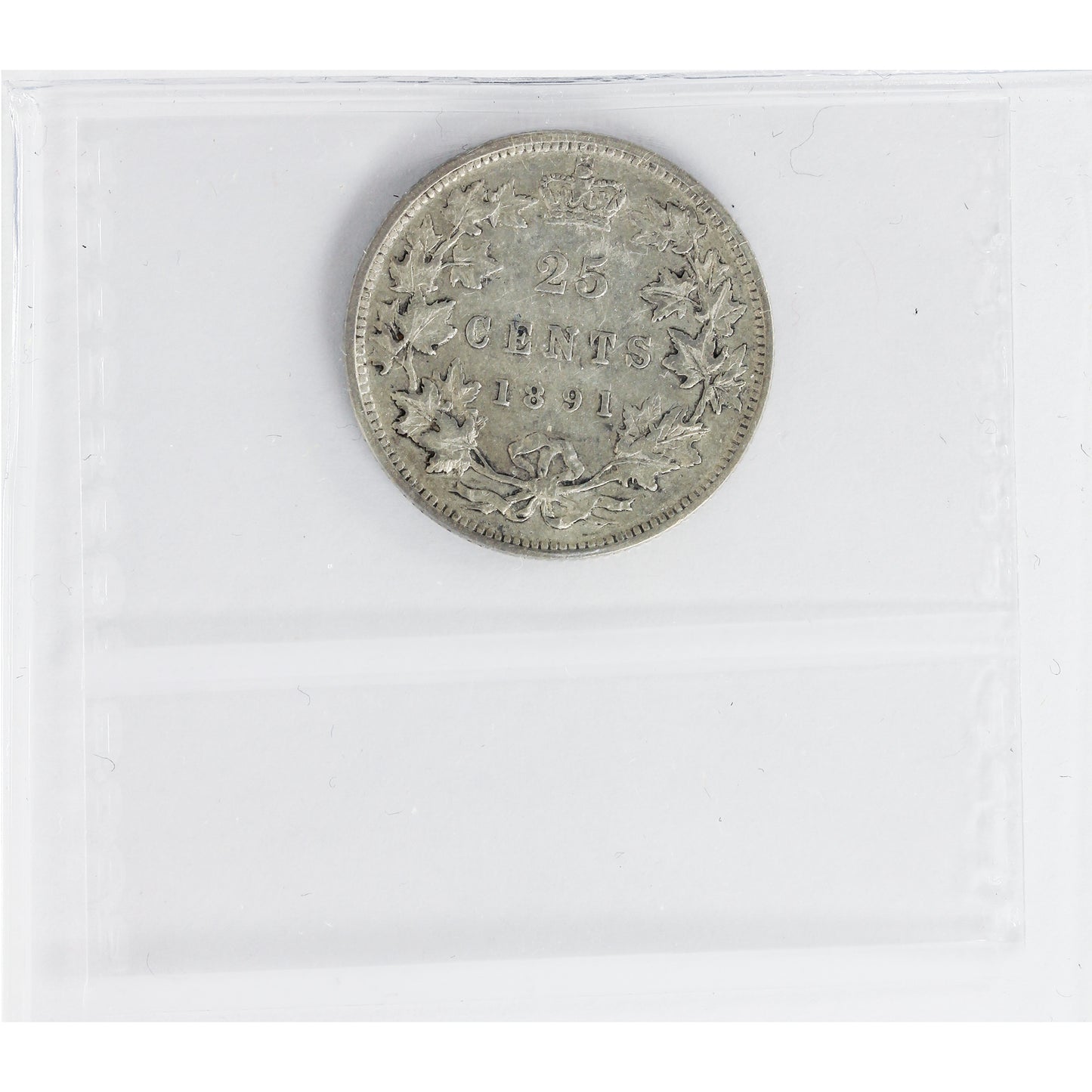 1891 Canada 25-cents ICCS Certified F12