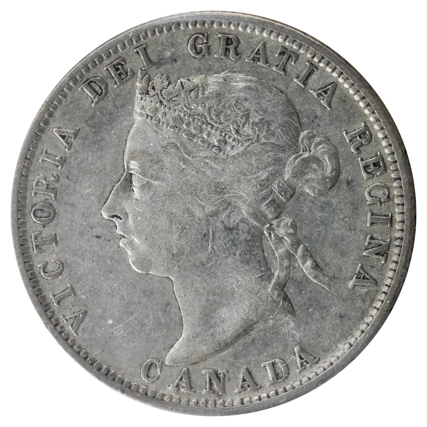 1891 Canada 25-cents ICCS Certified F12