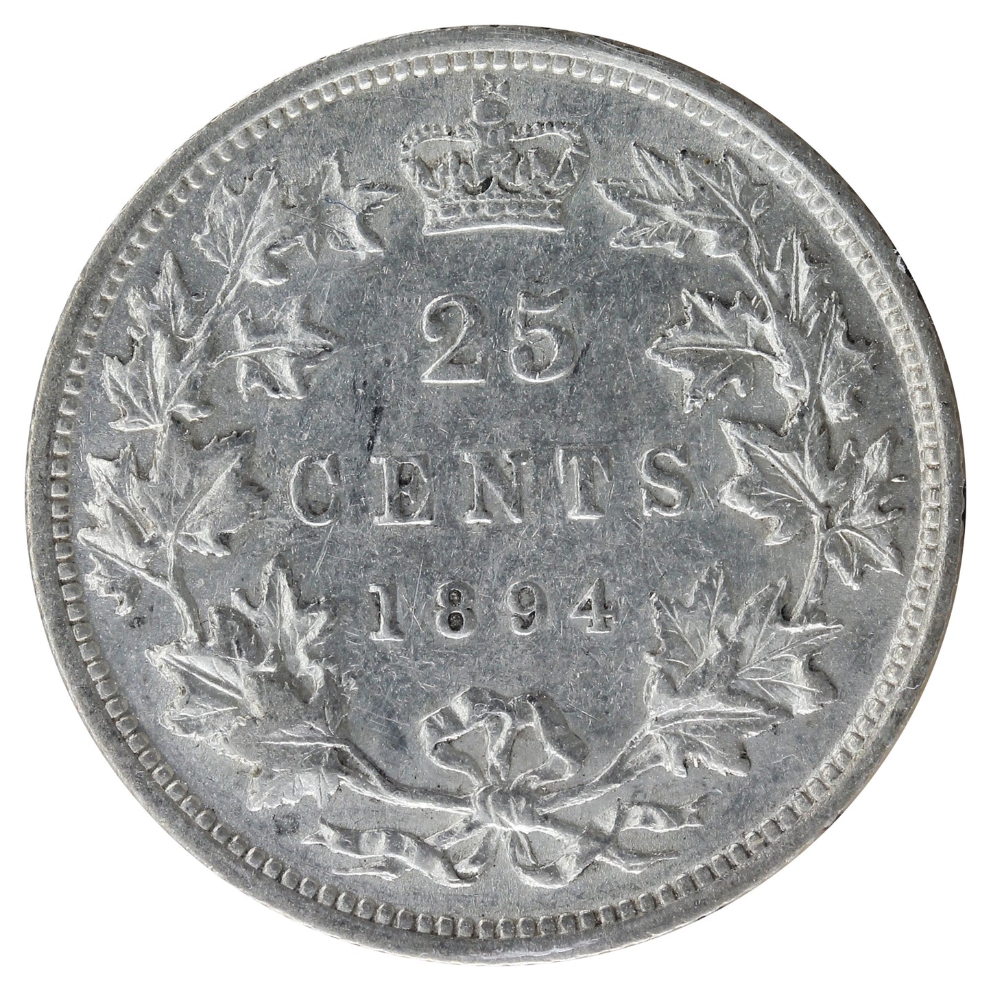 1894 Canada 25-cents ICCS Certified EF40