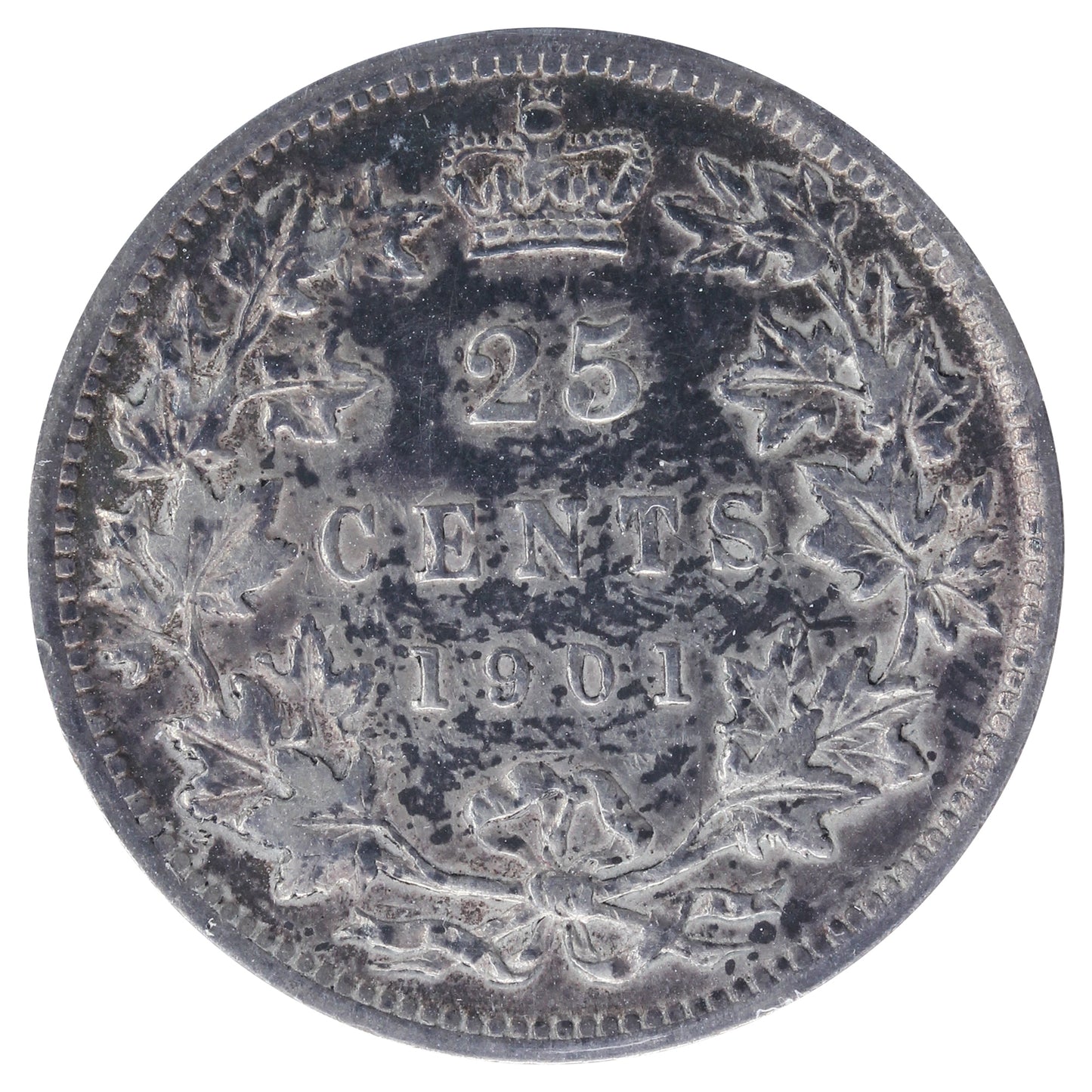 1901 Canada 25-cents ICCS Certified VF20