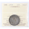 1909 Canada 25-cents ICCS Certified VF20