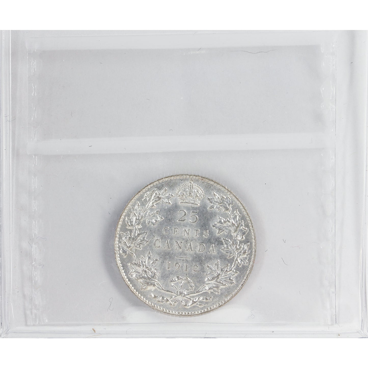1912 Canada 25-cents ICCS Certified AU50