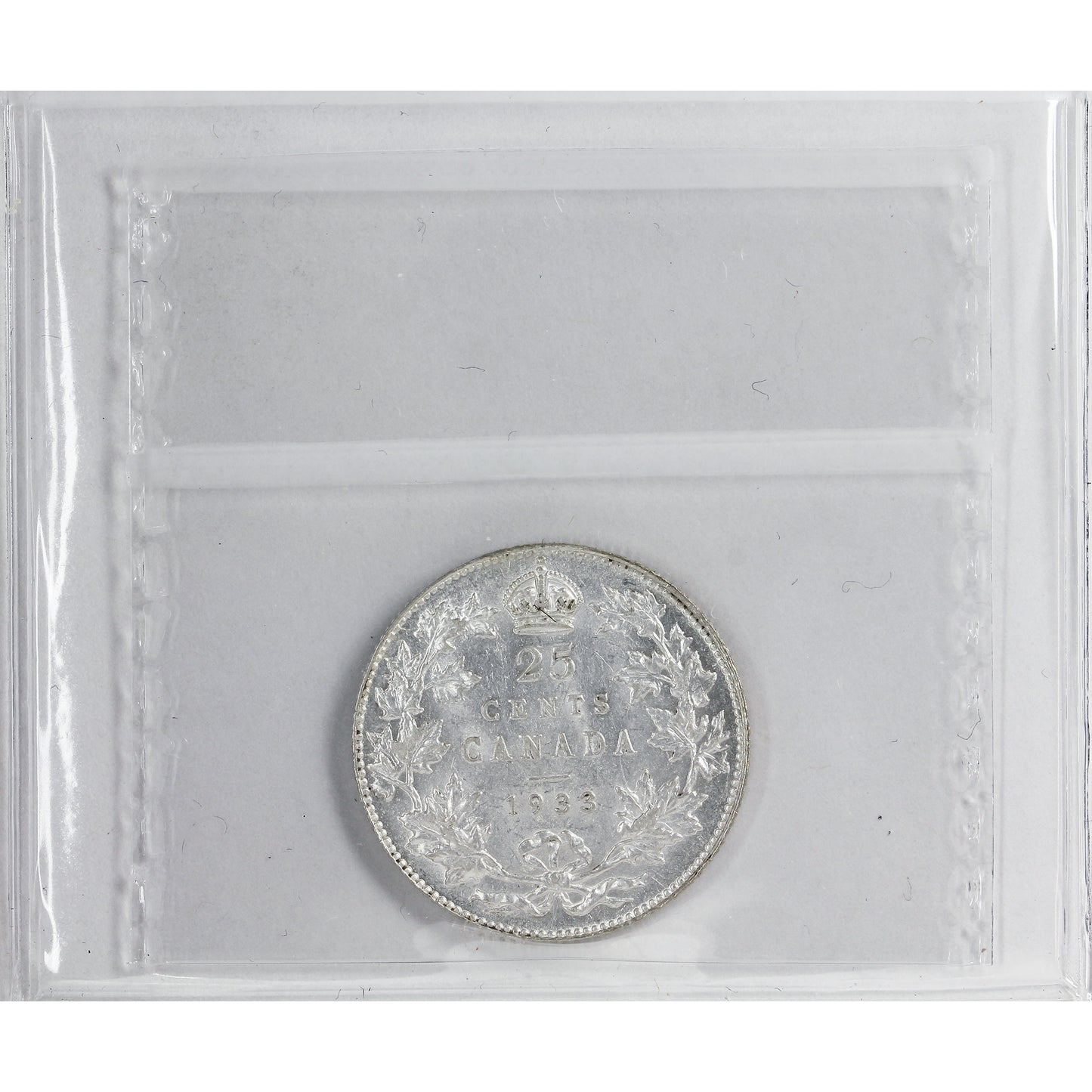 1933 Canada 25-cents ICCS Certified AU58