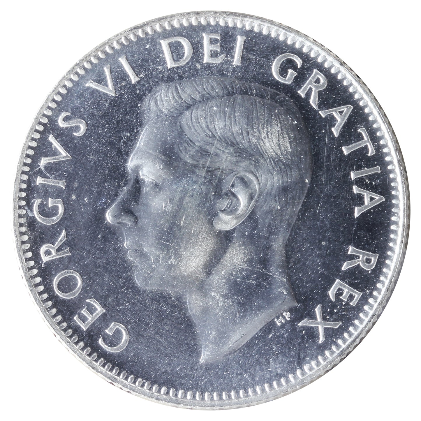1951 Low Relief Canada 25-cents ICCS Certified PL64