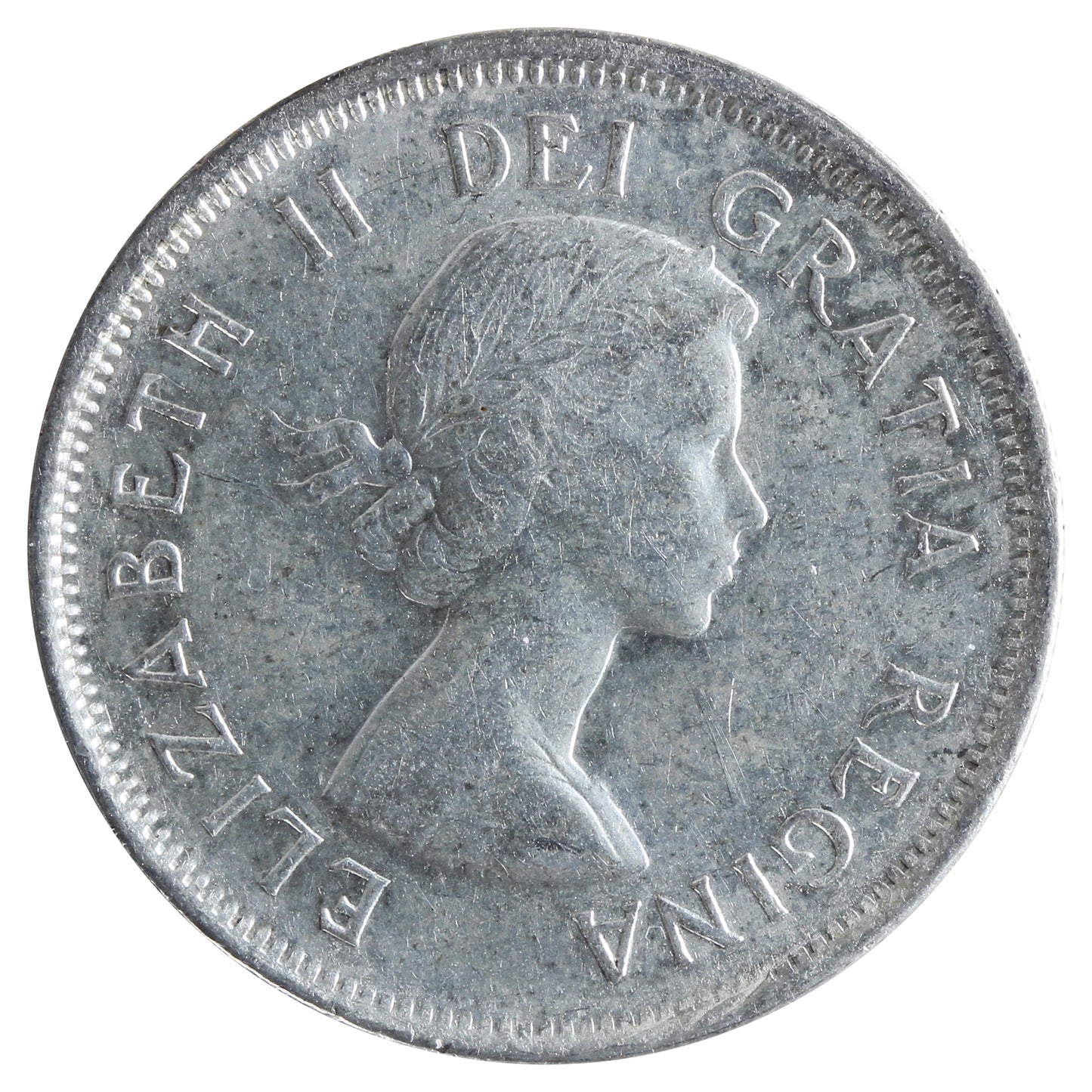1955 Double 1955 Canada 25-cents ICCS Certified EF40