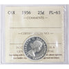 1956 Canada 25-cents ICCS Certified PL65