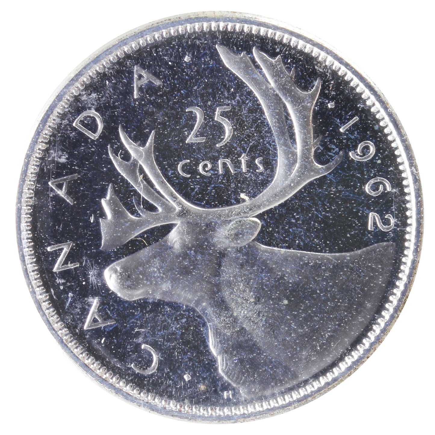 1962 Canada 25-cents ICCS Certified PL66 Heavy Cameo