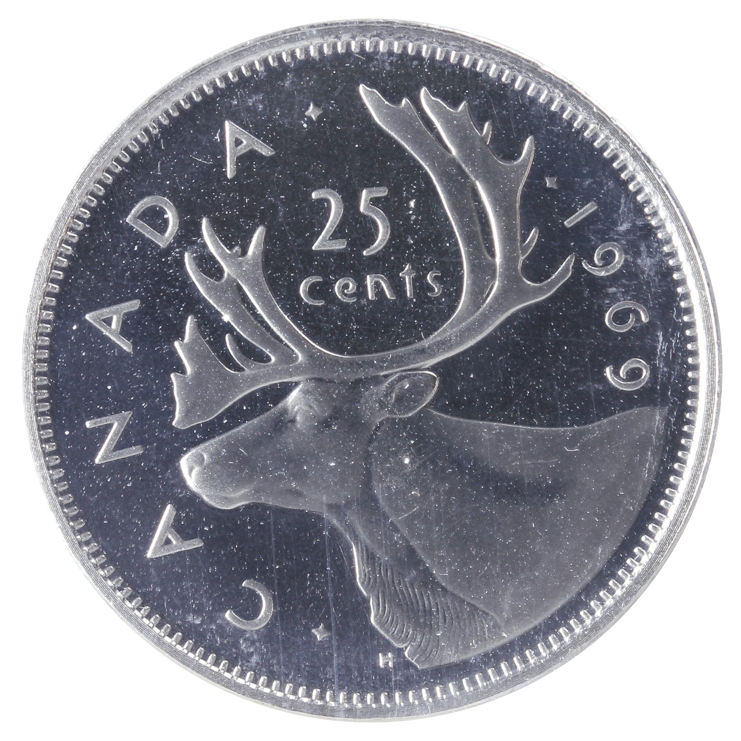1969 Canada 25-cents ICCS Certified PL66 Ultra Heavy Cameo